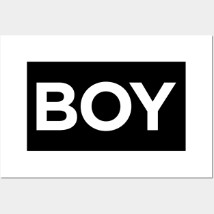 BOY Bold Minimalist Gender Power Masculine Posters and Art